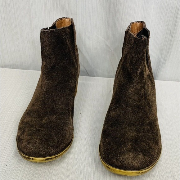 Lucky Brand‎ Woman's Benissa Suede Ankle Bootie Brown 7M - Picture 1 of 13